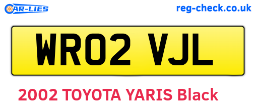 WR02VJL are the vehicle registration plates.