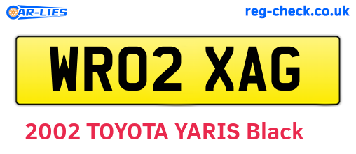 WR02XAG are the vehicle registration plates.
