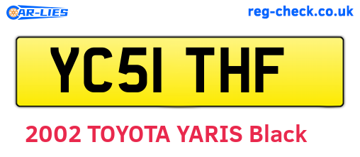 YC51THF are the vehicle registration plates.