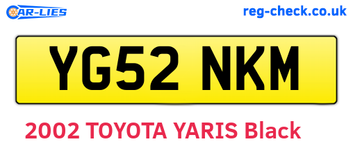 YG52NKM are the vehicle registration plates.