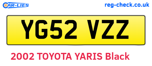 YG52VZZ are the vehicle registration plates.