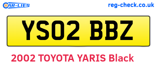 YS02BBZ are the vehicle registration plates.