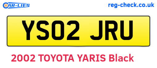 YS02JRU are the vehicle registration plates.