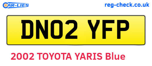 DN02YFP are the vehicle registration plates.
