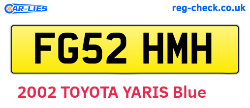 FG52HMH are the vehicle registration plates.