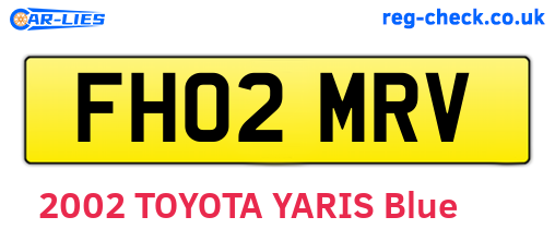 FH02MRV are the vehicle registration plates.