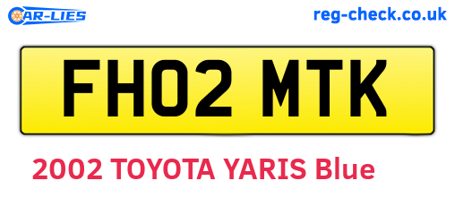 FH02MTK are the vehicle registration plates.