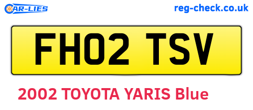 FH02TSV are the vehicle registration plates.