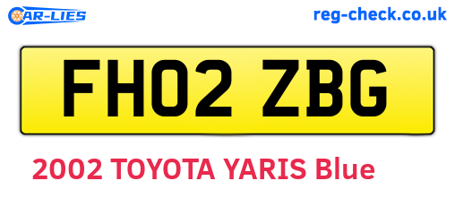 FH02ZBG are the vehicle registration plates.