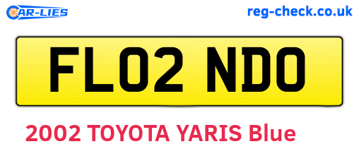 FL02NDO are the vehicle registration plates.