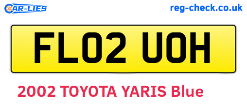 FL02UOH are the vehicle registration plates.