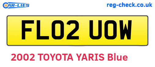 FL02UOW are the vehicle registration plates.