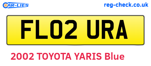 FL02URA are the vehicle registration plates.
