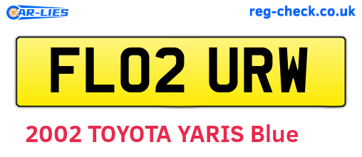 FL02URW are the vehicle registration plates.
