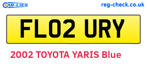 FL02URY are the vehicle registration plates.