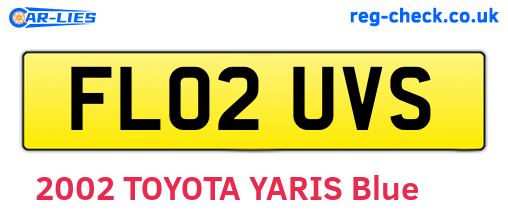 FL02UVS are the vehicle registration plates.