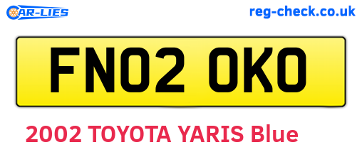 FN02OKO are the vehicle registration plates.