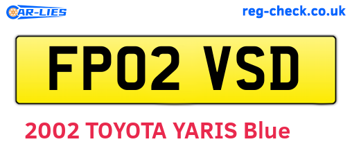 FP02VSD are the vehicle registration plates.