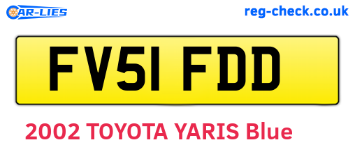 FV51FDD are the vehicle registration plates.