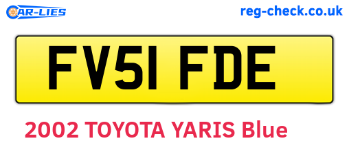 FV51FDE are the vehicle registration plates.
