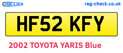 HF52KFY are the vehicle registration plates.