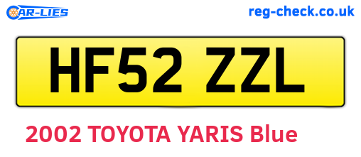 HF52ZZL are the vehicle registration plates.