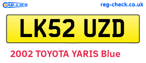 LK52UZD are the vehicle registration plates.