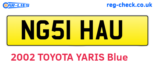 NG51HAU are the vehicle registration plates.