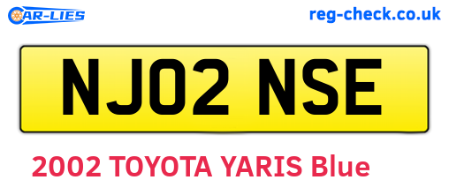 NJ02NSE are the vehicle registration plates.