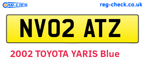 NV02ATZ are the vehicle registration plates.