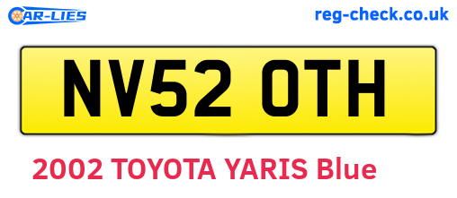 NV52OTH are the vehicle registration plates.