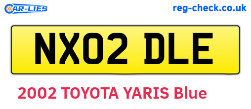 NX02DLE are the vehicle registration plates.