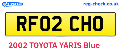 RF02CHO are the vehicle registration plates.