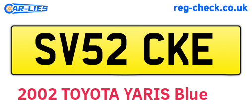 SV52CKE are the vehicle registration plates.
