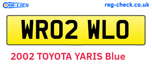 WR02WLO are the vehicle registration plates.