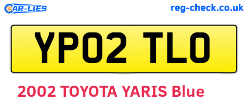 YP02TLO are the vehicle registration plates.