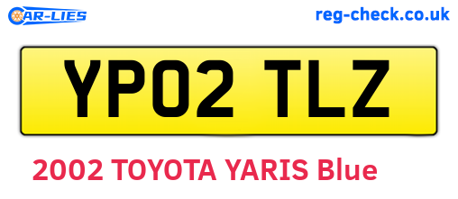 YP02TLZ are the vehicle registration plates.