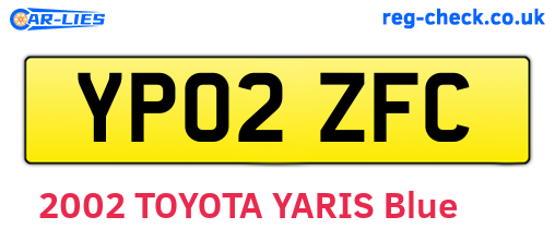 YP02ZFC are the vehicle registration plates.