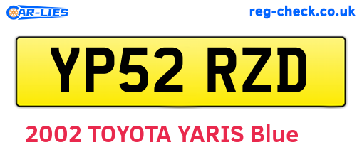 YP52RZD are the vehicle registration plates.
