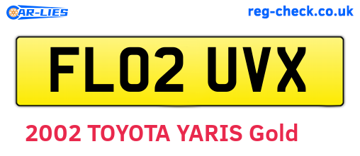 FL02UVX are the vehicle registration plates.