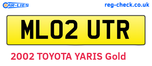 ML02UTR are the vehicle registration plates.