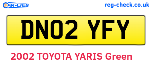 DN02YFY are the vehicle registration plates.