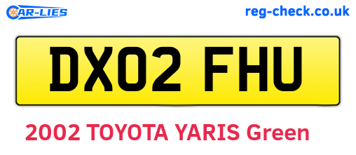 DX02FHU are the vehicle registration plates.