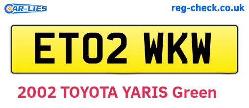 ET02WKW are the vehicle registration plates.