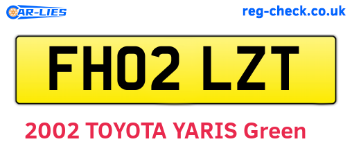 FH02LZT are the vehicle registration plates.