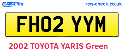 FH02YYM are the vehicle registration plates.