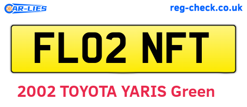 FL02NFT are the vehicle registration plates.