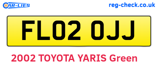 FL02OJJ are the vehicle registration plates.