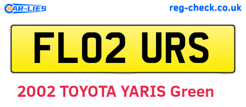 FL02URS are the vehicle registration plates.