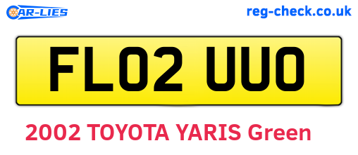 FL02UUO are the vehicle registration plates.